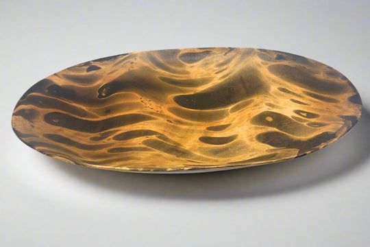 Mango Wood Medium Oval Plate - 13" (Old Wood)