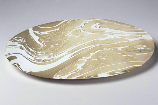 Mango Wood Large Oval Plate-18" (Latte)