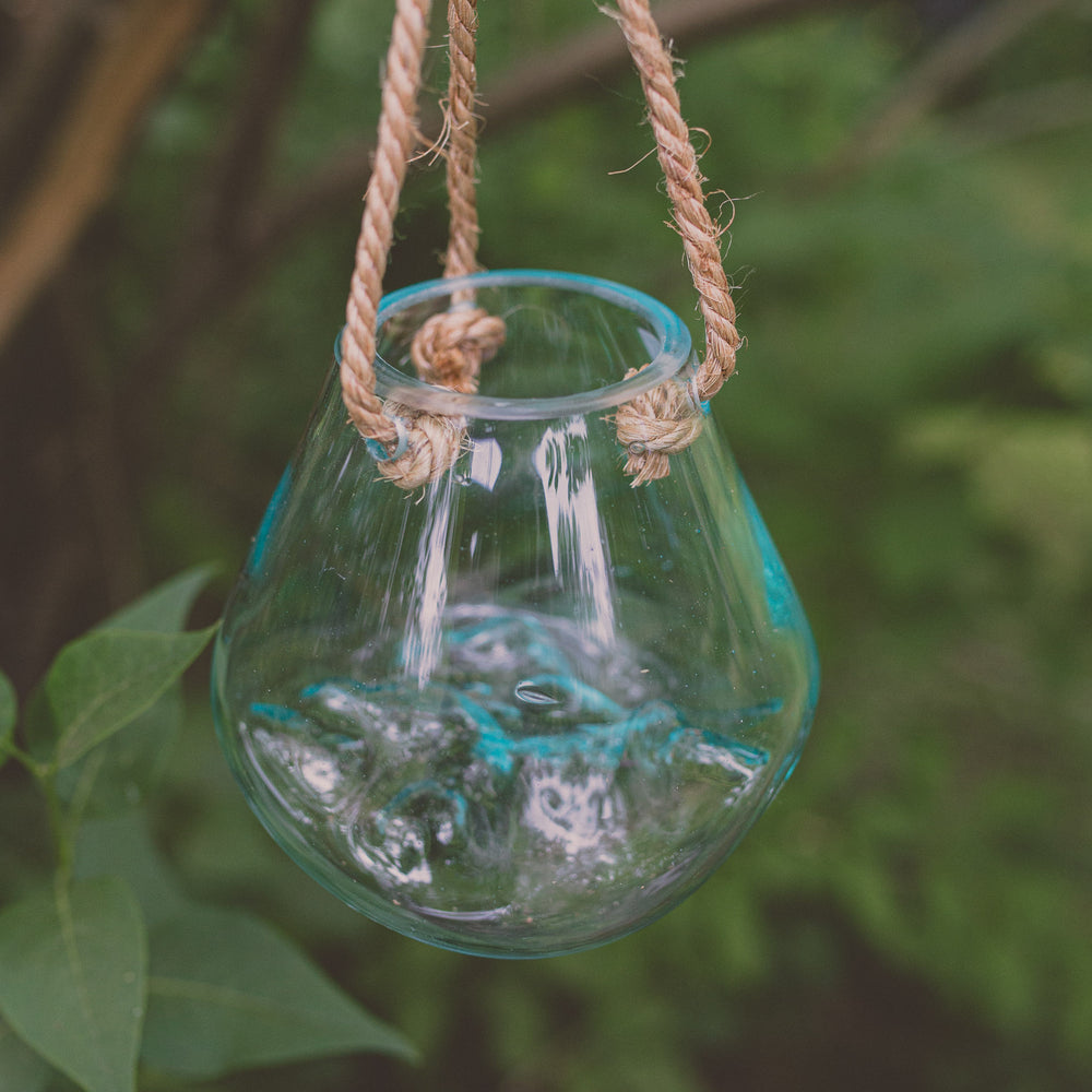 Hanging Blown Glass Bowl-Small