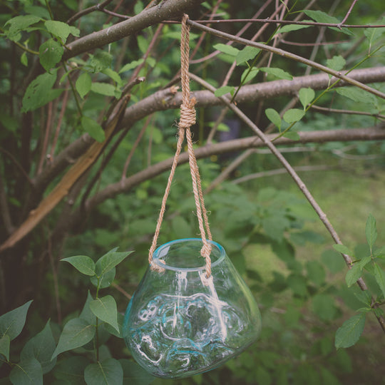 Hanging Blown Glass Bowl-Large