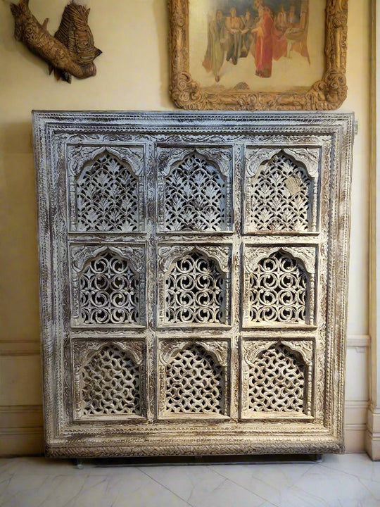 Large Handcrafted Rajasthani Wooden Panel