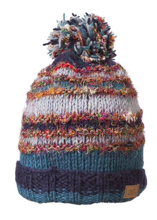 Swool Stripe Pompom Hat