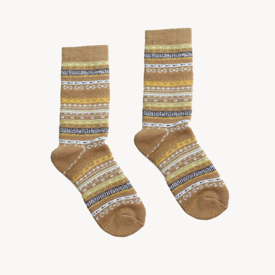 Crew Alpaca Socks- Multi Mocha