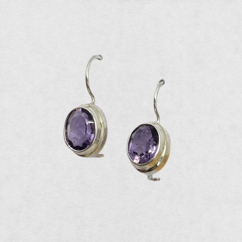 Amethyst Faceted Earrings