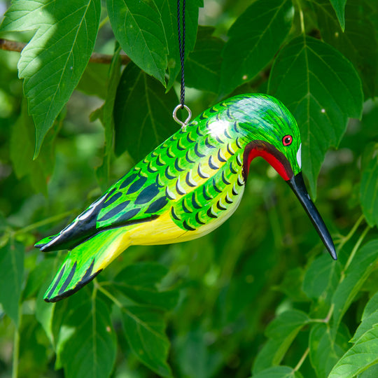 Wooden Hummingbird Ornament