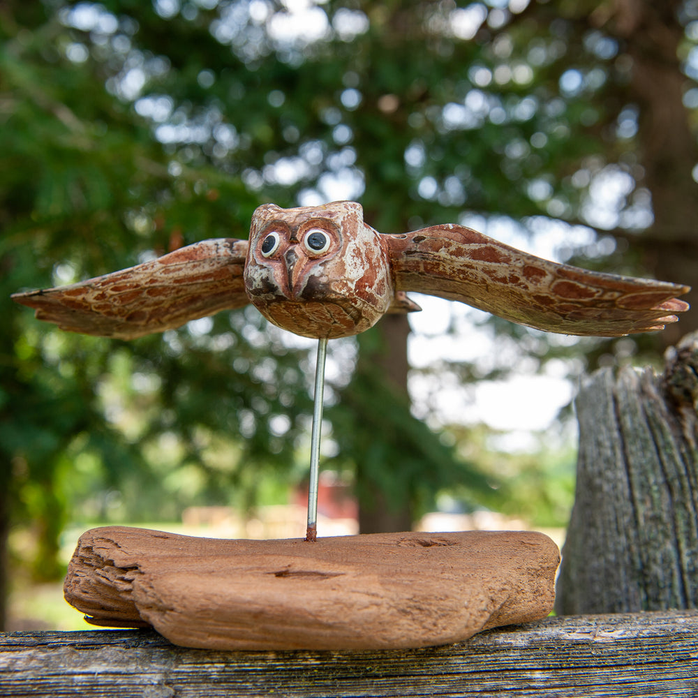 Driftwood Owl on Base