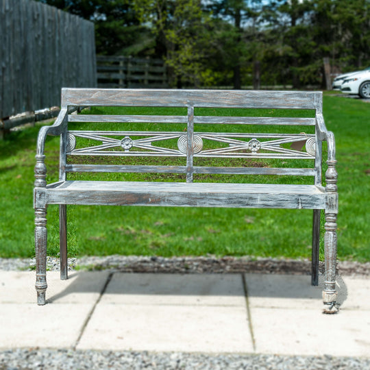 Two Seater Rustic Batavia Bench - Gray