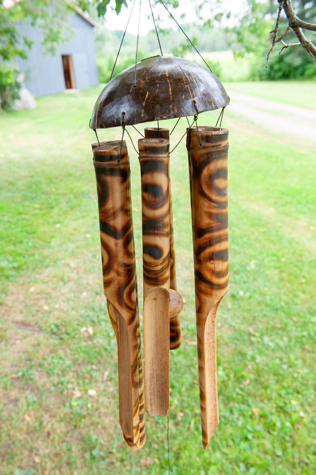 Burnt-Look Bamboo Wind-Chimes