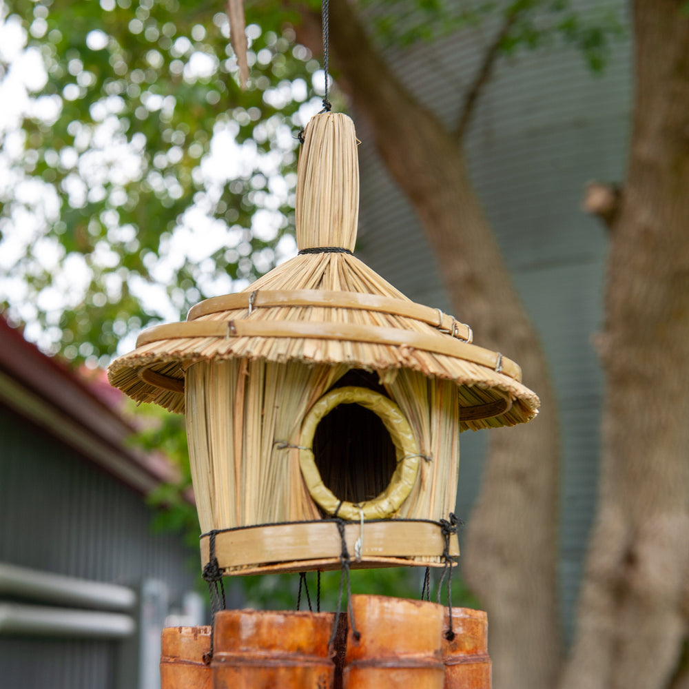 Grass Bird House Wind-Chimes - Large