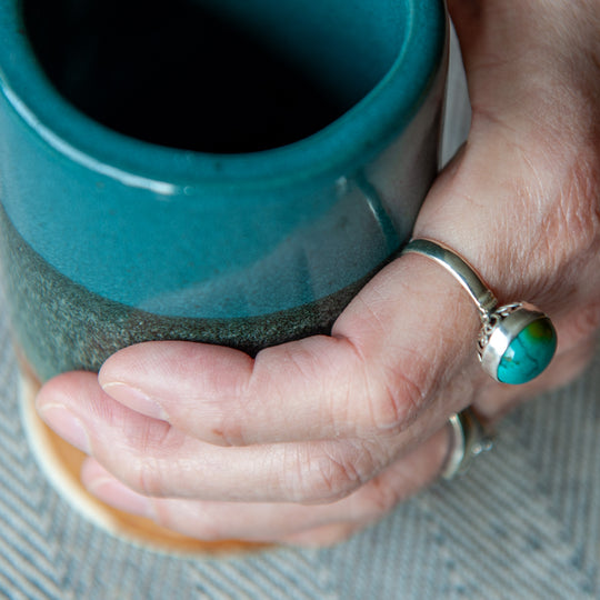 Ornate Turquoise Sterling Silver Ring