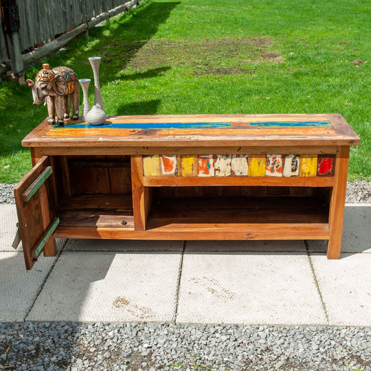 Console en bois récupéré