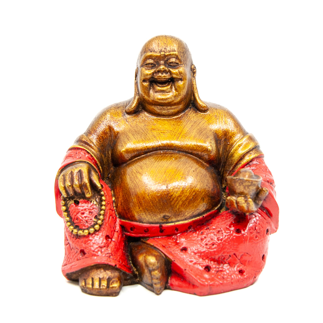 Laughing Buddha Statue w.Beads