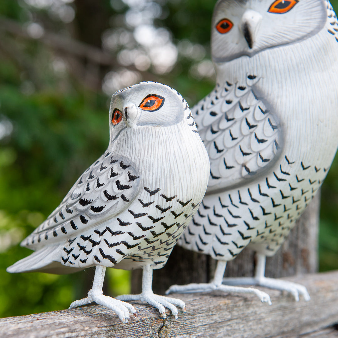 Balinese Wooden Snowy Owl