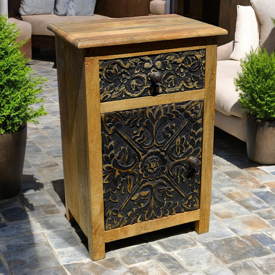 Indian Mango Wood Bedside Table