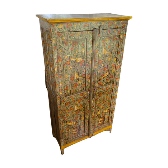 Rajasthani Hand Painted Mango Wood Cabinet