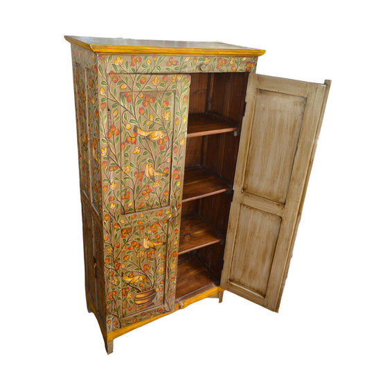 Rajasthani Hand Painted Mango Wood Cabinet