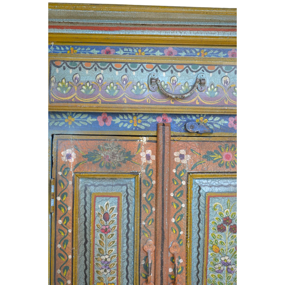 Rajasthani Hand Painted Mango Wood Sideboard