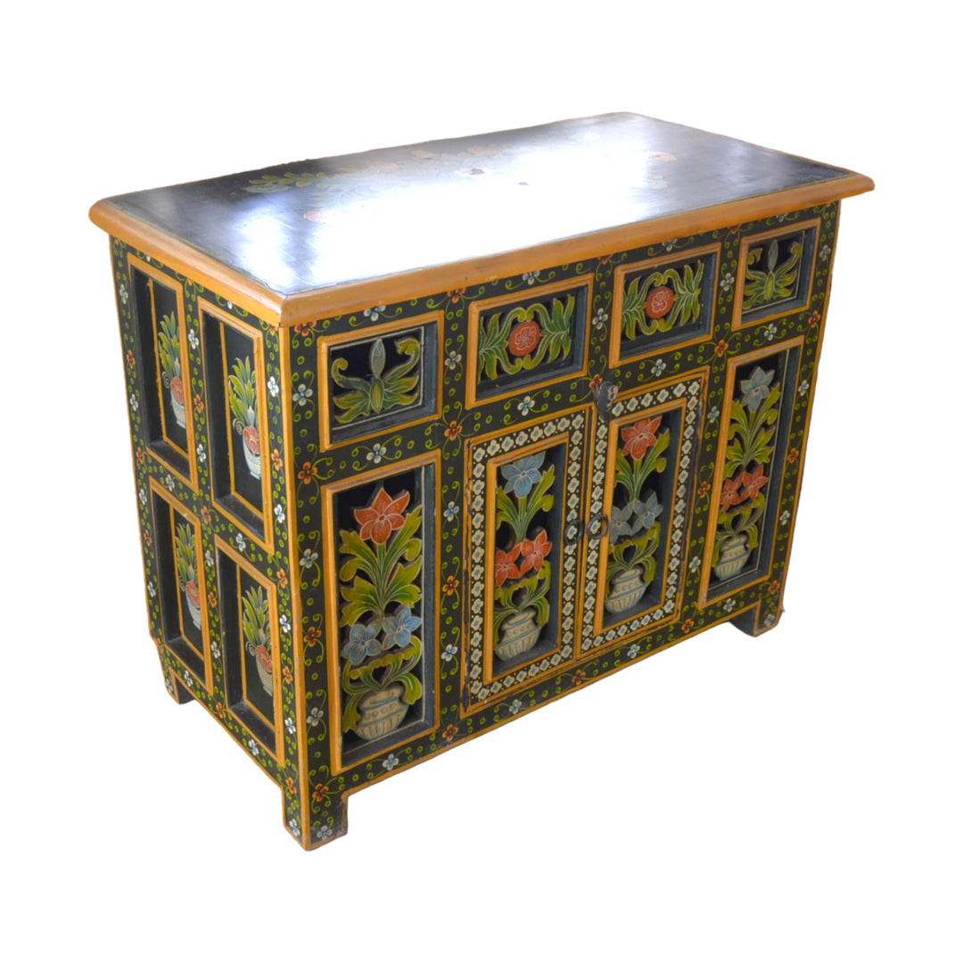 Rajasthani Hand Painted Lift Top Sideboard