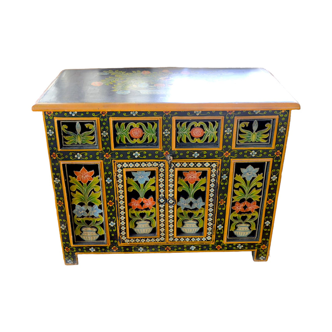 Rajasthani Hand Painted Lift Top Sideboard