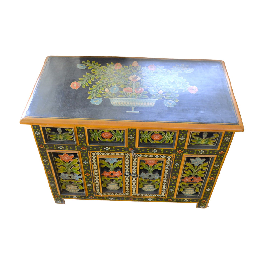 Rajasthani Hand Painted Lift Top Sideboard