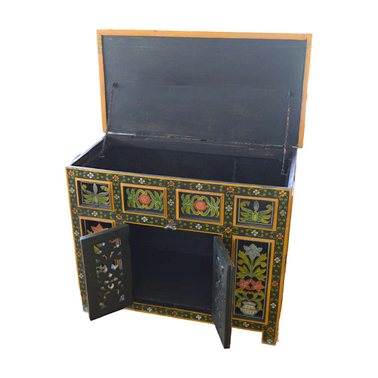 Rajasthani Hand Painted Lift Top Sideboard