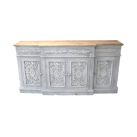 India Ornate Mango Wood Sideboard