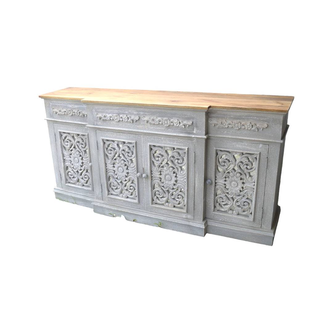 India Ornate Mango Wood Sideboard