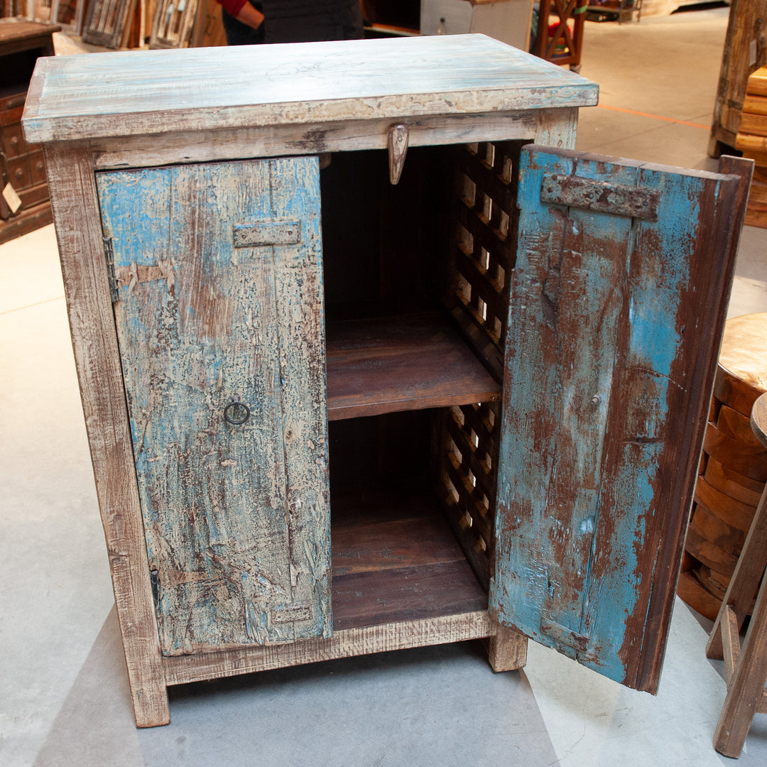 Indian Teak Repurposed Door Cabinet