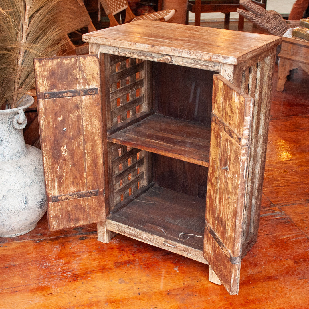 Indian Teak Repurposed Door Cabinet