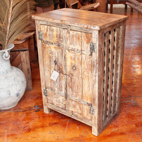 Indian Teak Repurposed Door Cabinet