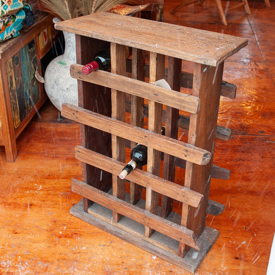 Indonesia Reclaimed Teak 12 Bottle Wine Rack