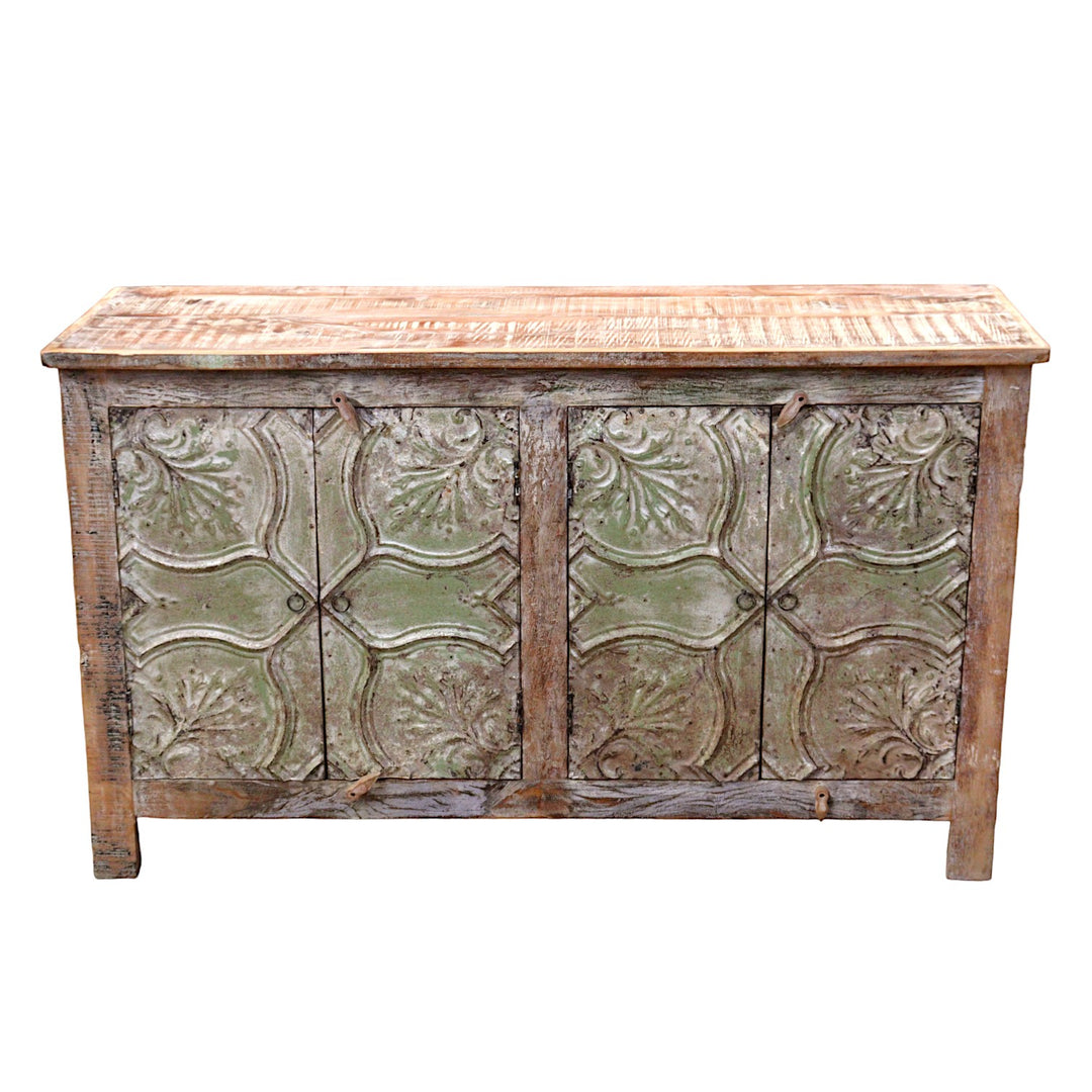 India Mango Wood Ceiling Tile Sideboard