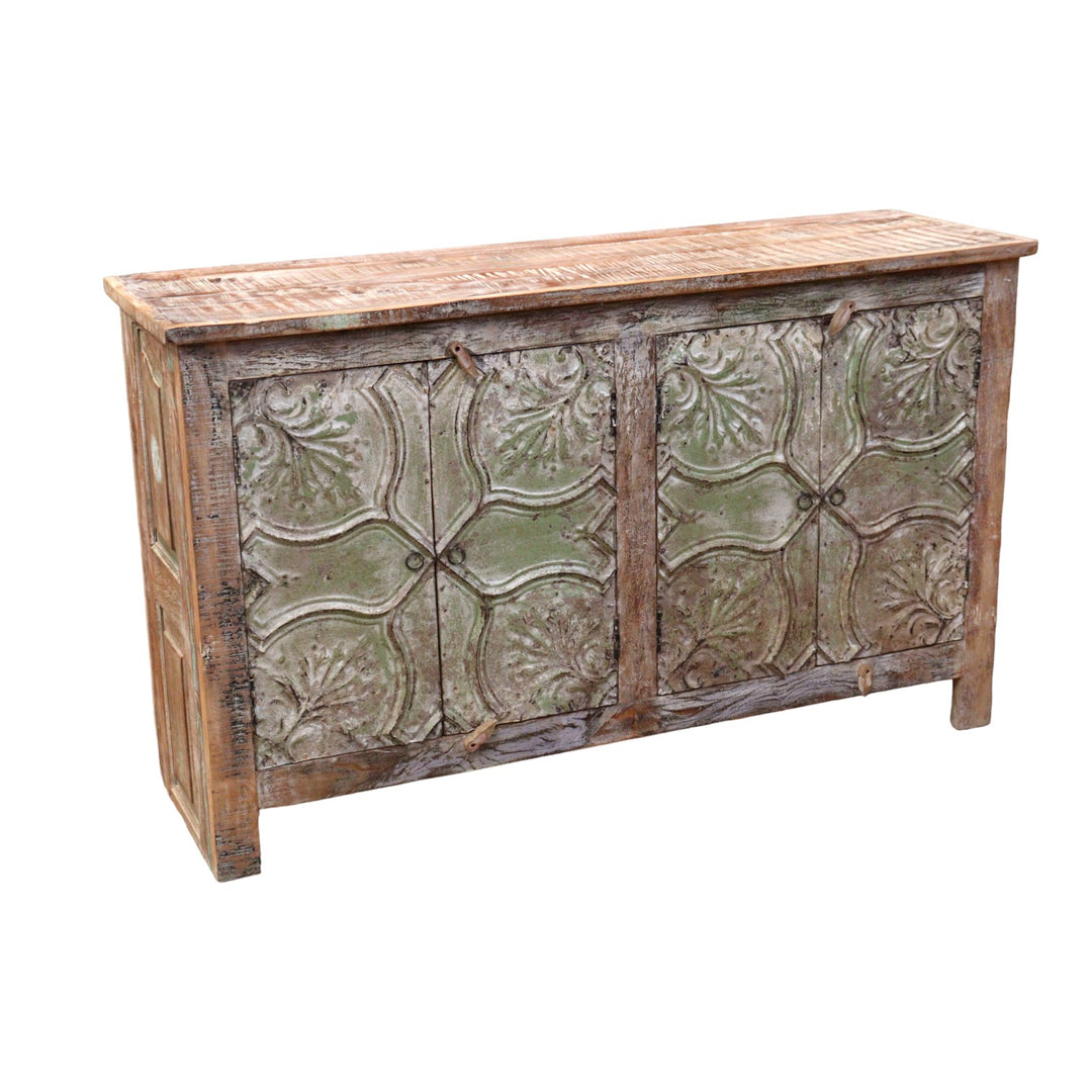 India Mango Wood Ceiling Tile Sideboard