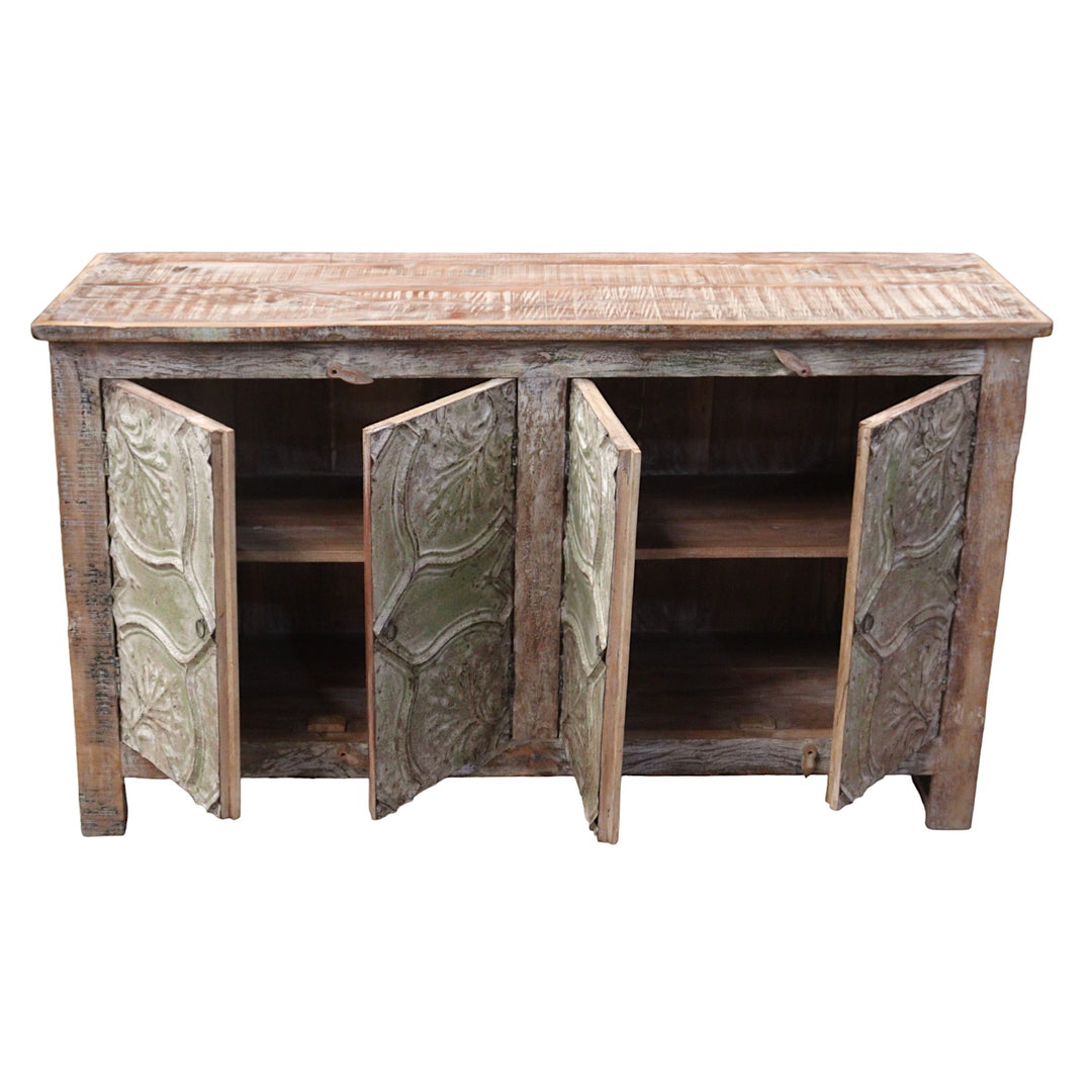 India Mango Wood Ceiling Tile Sideboard