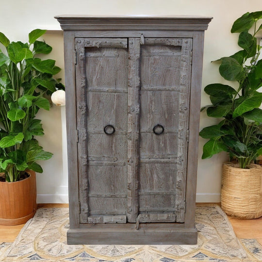 Indian Repurposed Teak Door Cabinet