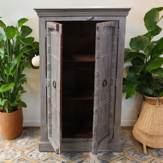 Indian Repurposed Teak Door Cabinet