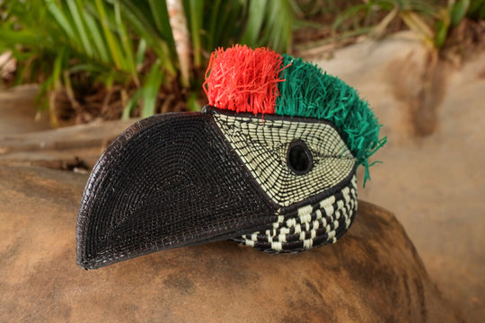 Embera Panamanian Woven Mask - Large Bird