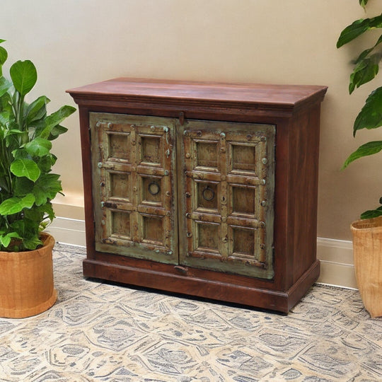 Indian Teak Repurposed Door Sideboard