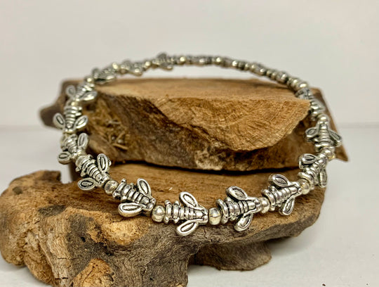 Silver Bumble Bee Bracelet