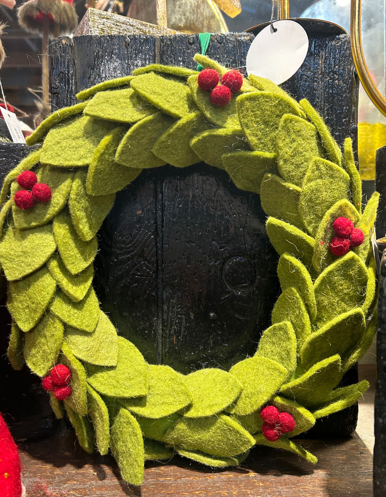 Felt Green Wreath - Large