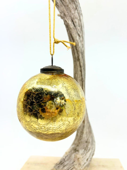 Mercury Glass Round Ornament (Large)