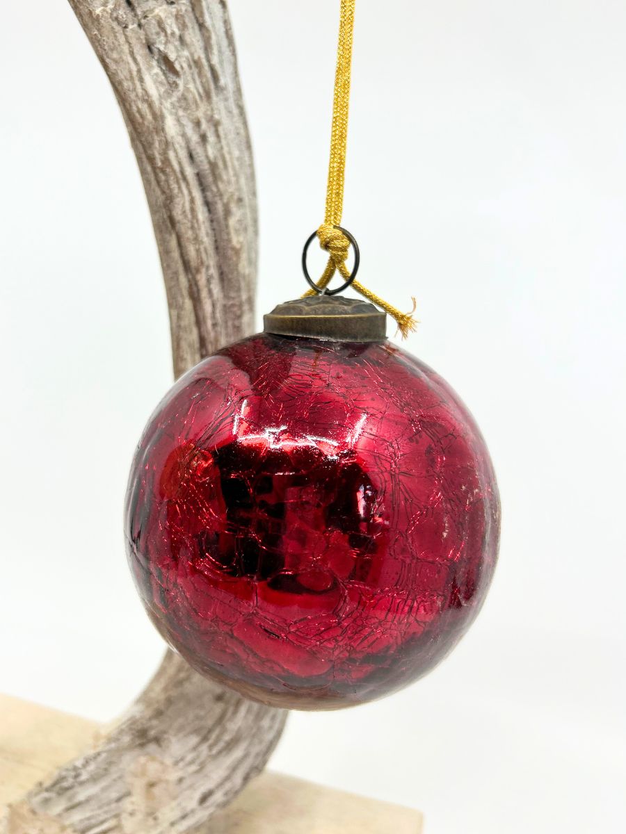 Mercury Glass Round Ornament (Large)