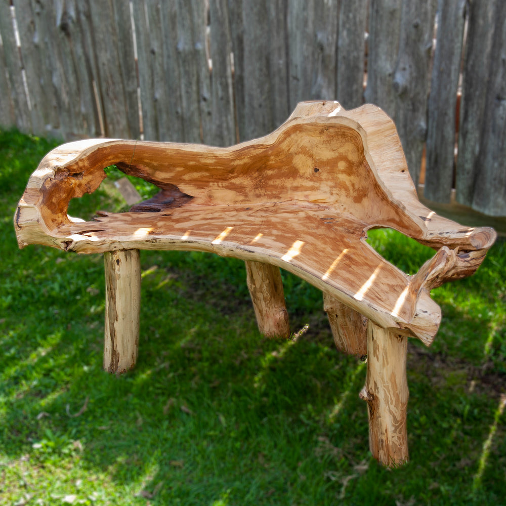 Reclaimed Teak Root Bench