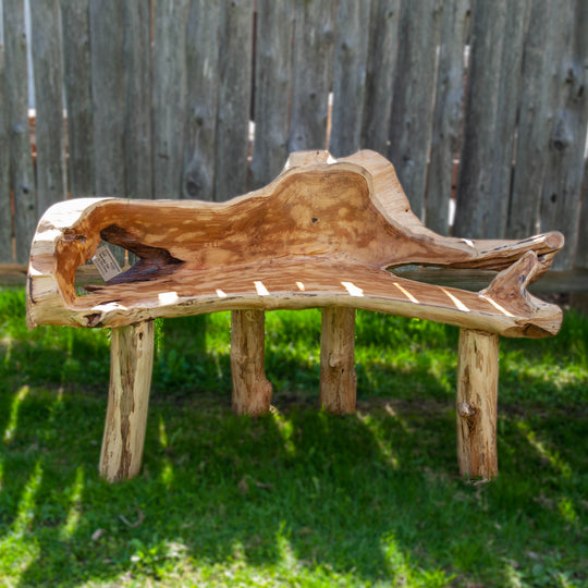 Reclaimed Teak Root Bench