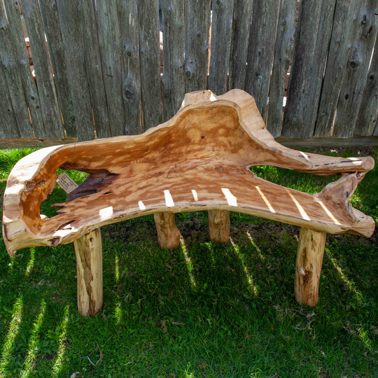 Reclaimed Teak Root Bench