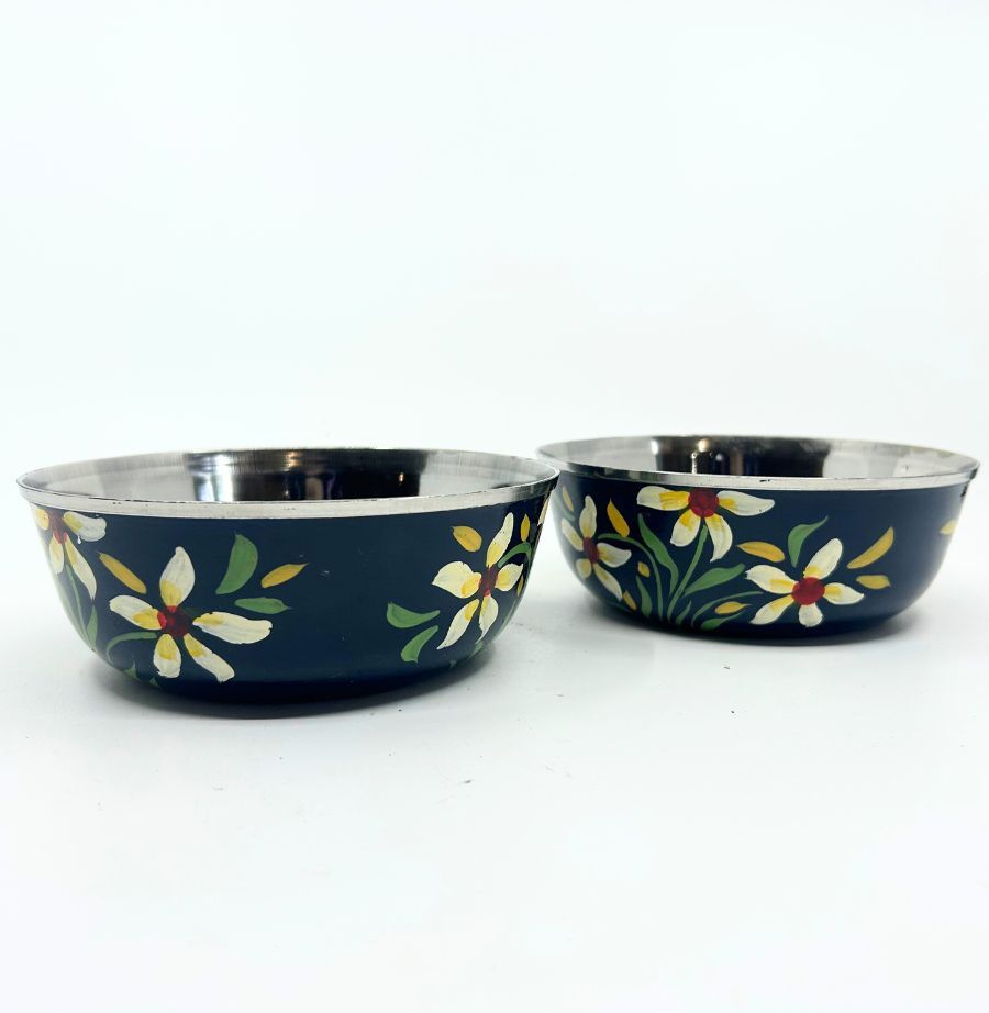 Hand Painted Stainless Steel Bowl (Medium)