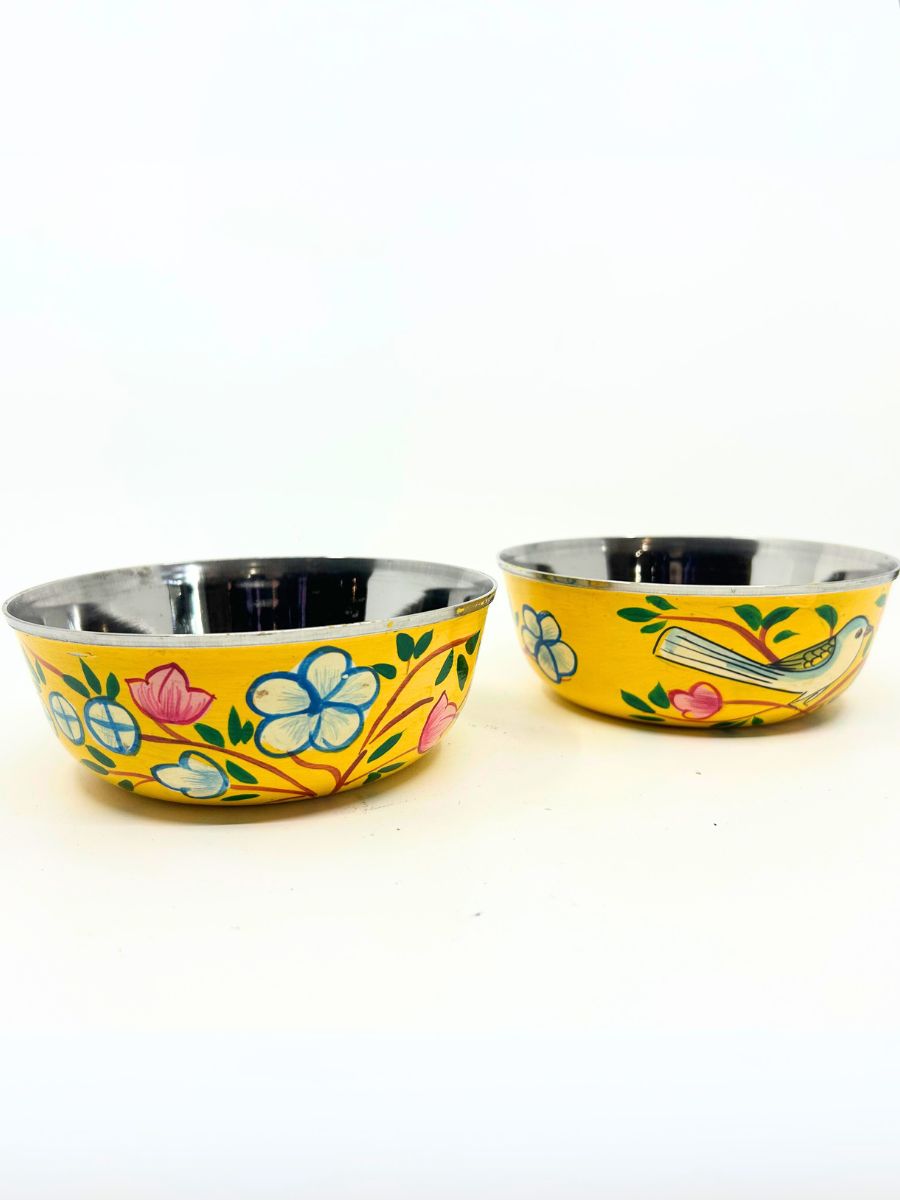 Hand Painted Stainless Steel Bowl (Medium)