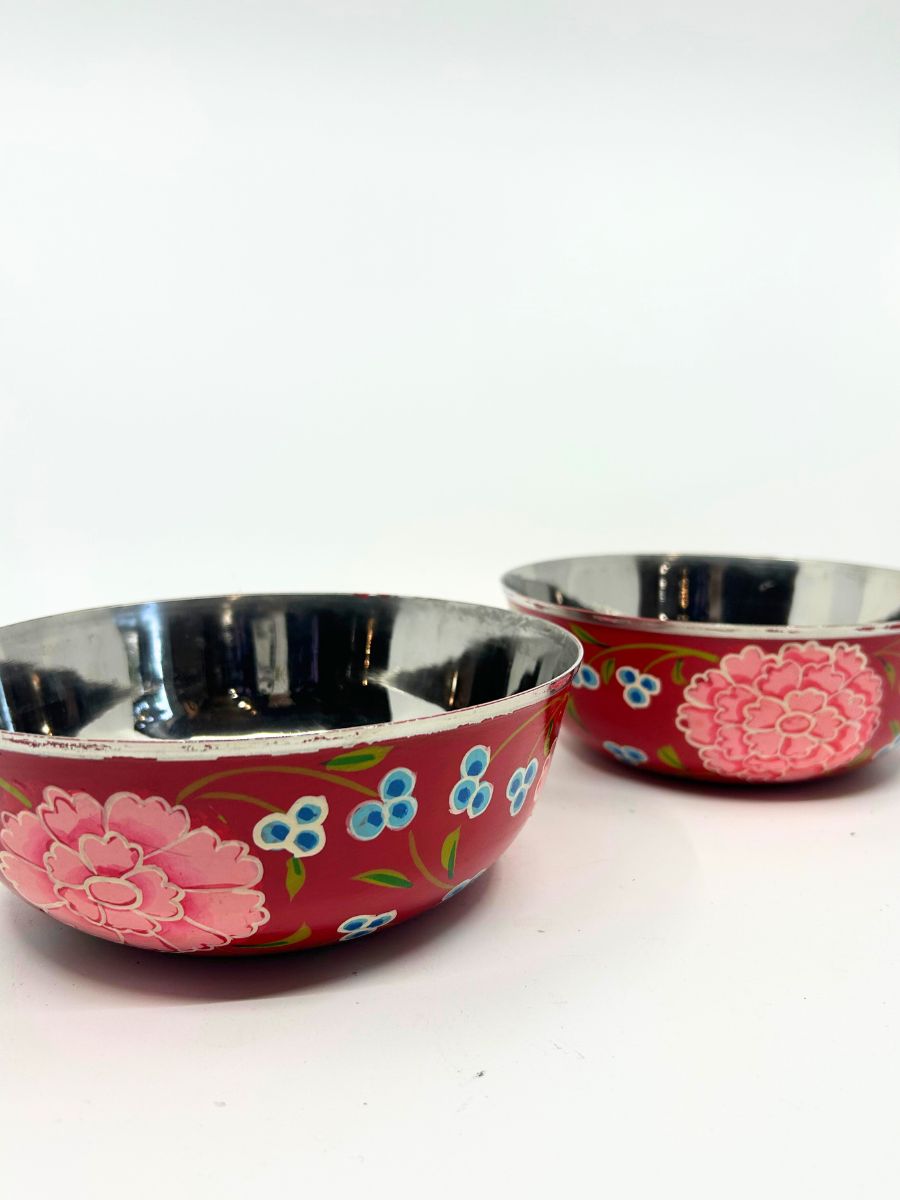 Hand Painted Stainless Steel Bowl (Large)