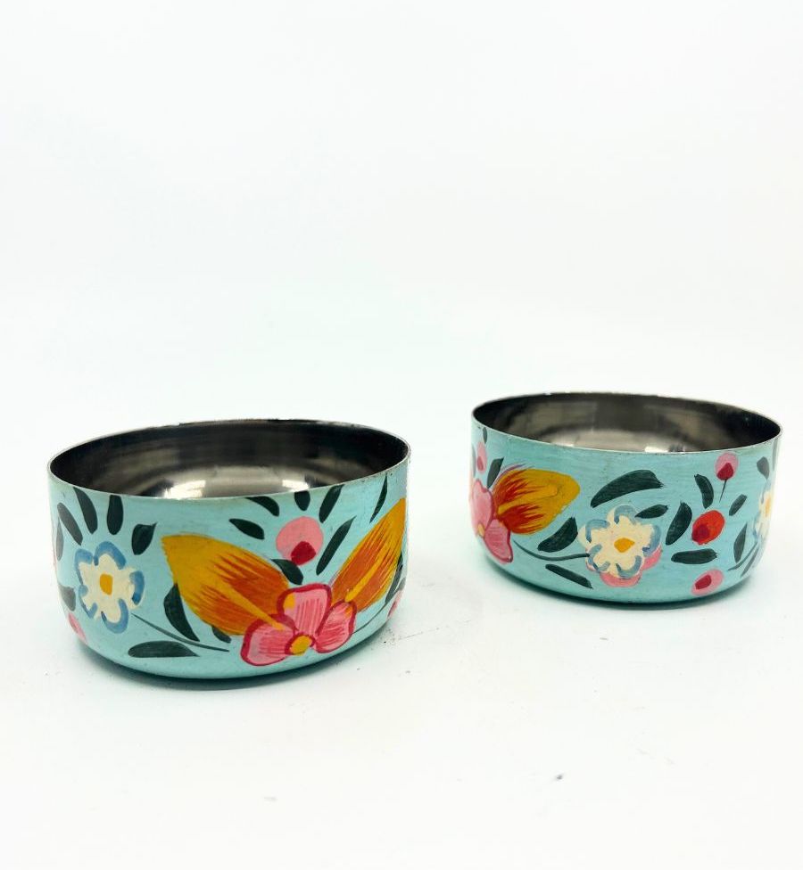 Hand Painted Stainless Steel Katori Bowl