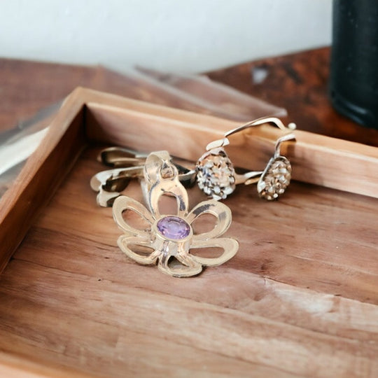 Amethyst Flower Pendant